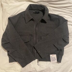 Men's Gray Sweater Jacket